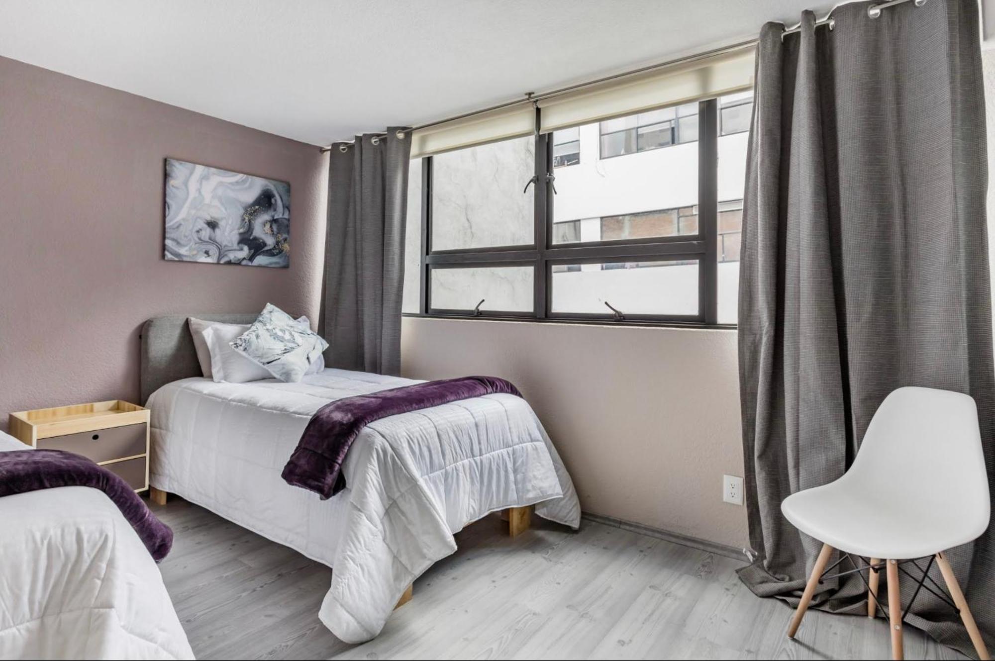 Cozy Roma Norte Flat - Parking- Wifi - Sleeps 6 Мехико Экстерьер фото